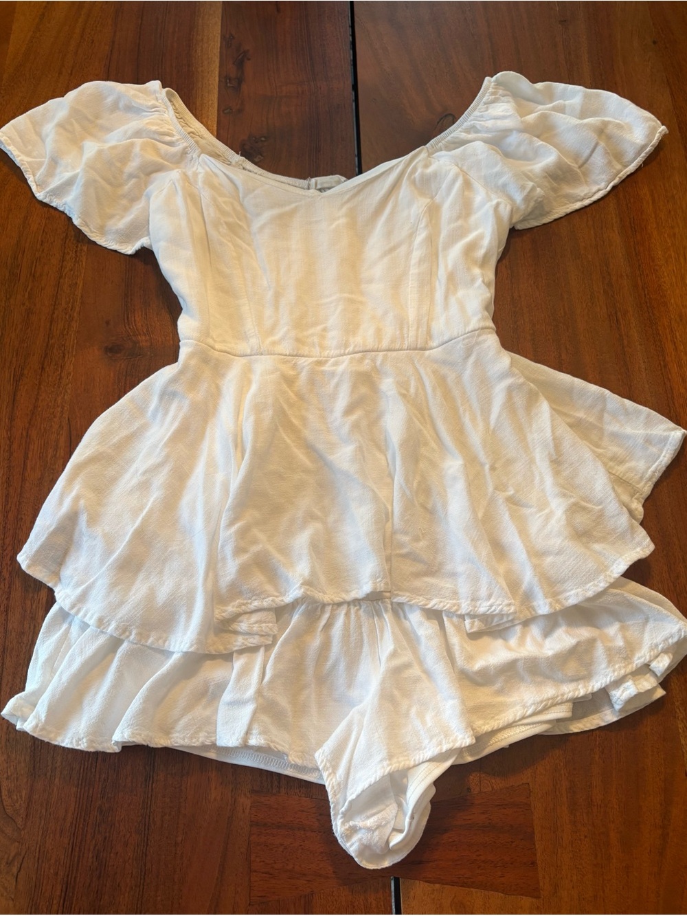 Altar'd State White Ruffled Romper